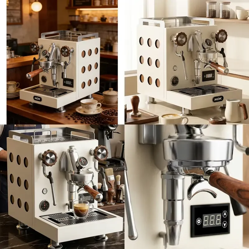 Commercial Electric E61 Group Head Espresso Coffee Machine Dual Heating System 12 Bars Pressure Temperature Control Smart