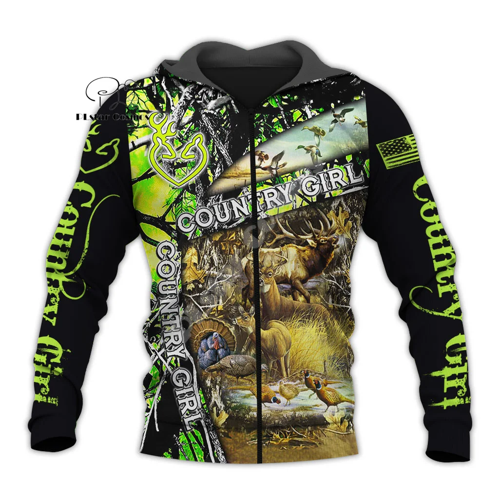 Custom Name Deer Hunting Camo Hunter Graffiti Tattoo Vintage Retro Streetwear 3DPrint Harajuku Pullover Casual Jacket Hoodies 36