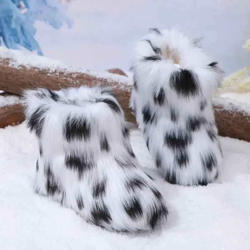 Children's Warm Snow Boots Winter Comfortable Soft Bottom Anti Slip Multi Colored Long Velvet Girls Short Boots Botas Niña Shoes