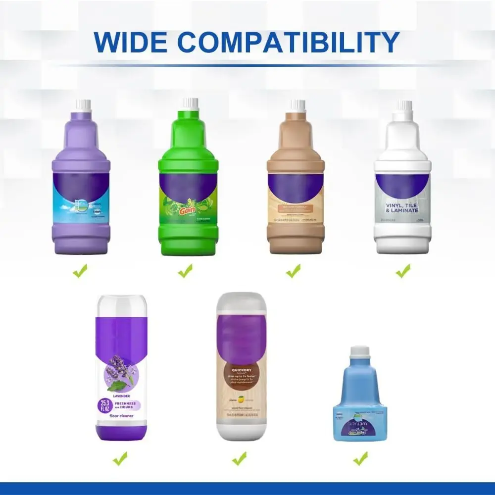 

5Pcs Cleaning Solution Bottle Cap Silicone Gasket DIY Home Wet Jet Mop Bottle Cap Reusable Bottle Refill Container for Swiffer