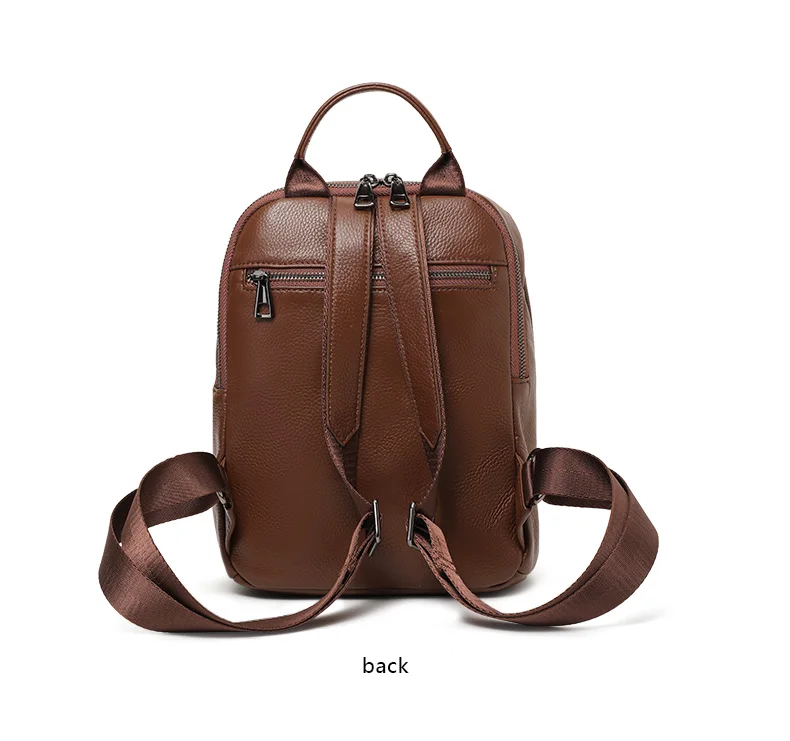 Echtleder-Rucksack für Damen, Kompakte Diebstahlsichere Umhängetasche mit Obergriff, Perfekt für Büro, Reisen & Alltag – Detail 12