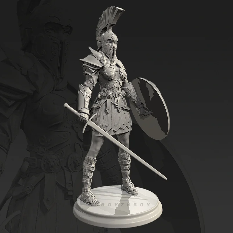 

50mm 75mm 90mm Resin Model Figure The Spartan General Gk Micro Miniature 3d Printed White Model Toy Unassembled And Unpainted