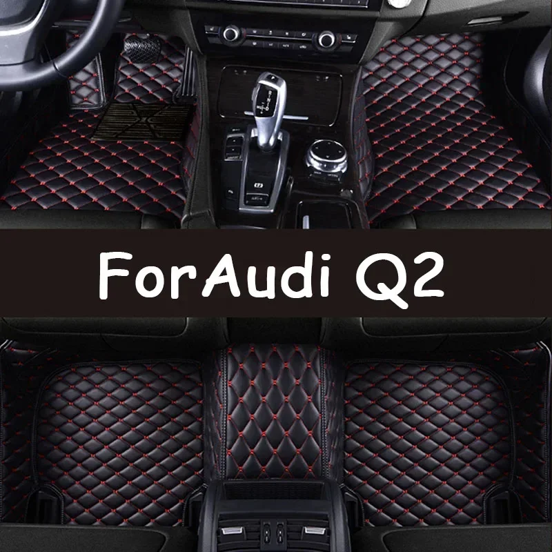 

Car Mats For Audi Q2 2017~2022 Durable Auto Floor Mat Anti Dirt Rug Carpet Luxury Leather Car Interior Accessories 2018 0529