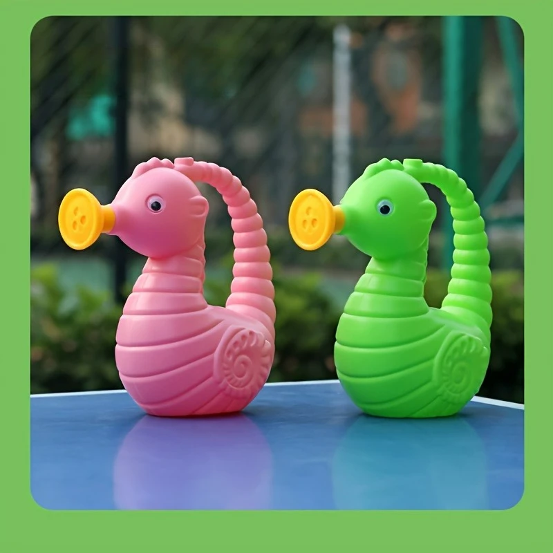 Kids Watering Can for Toddler Flower Garden Sand Beach Toy Cartoon Seahorse Garden Tools for Boys Girls Outdoor Summer Gifts