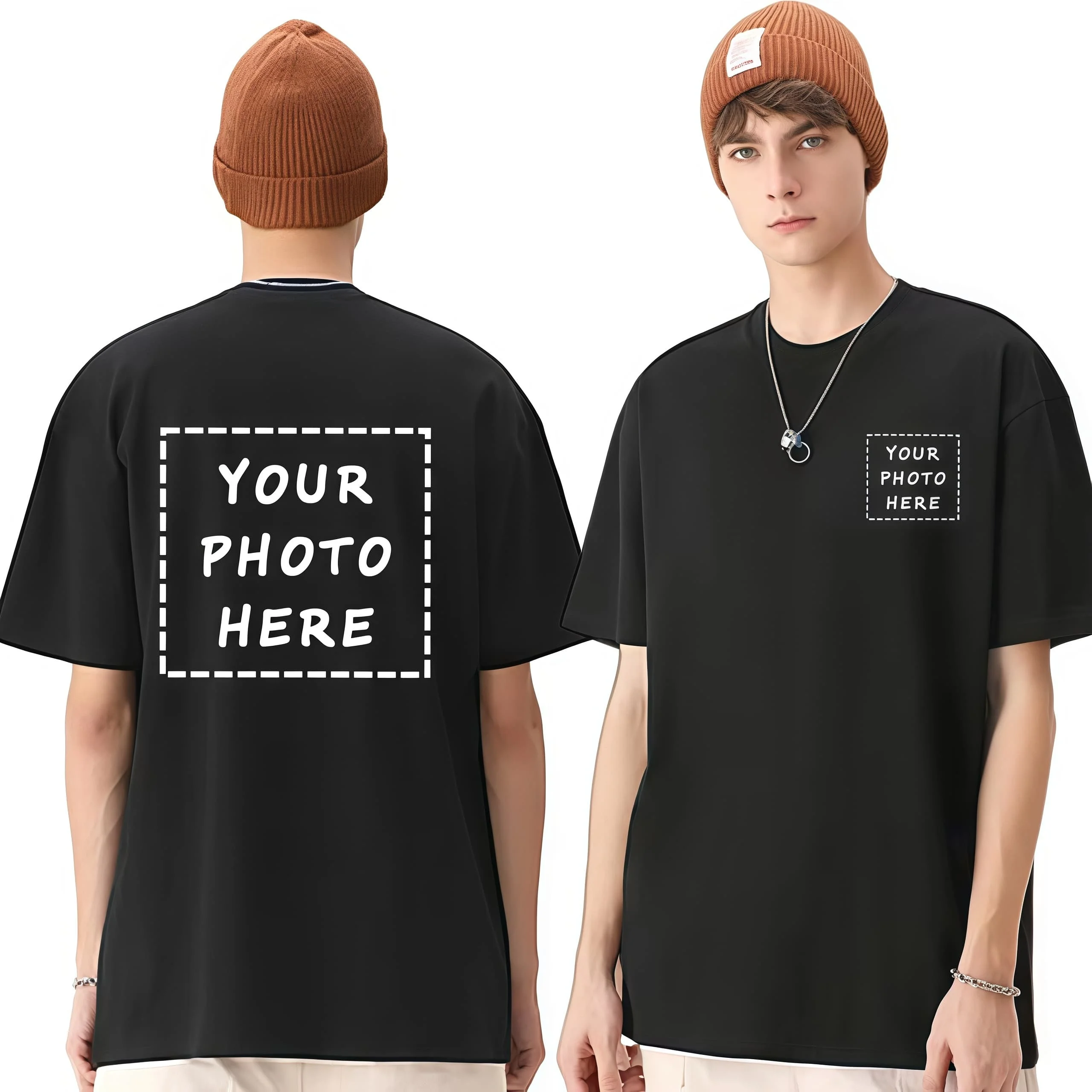 Customized Printed Men's Leisure T-Shirt DIY Design Photo/Logo Fashion Top Tee for Casual Wear