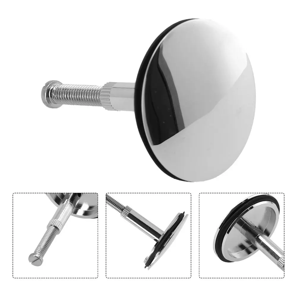 1Pcs New Pop Up Waste Stopper Bathtub Plug Brass Adjustable Bath Stopper 43mm Only Flat Seal Bathroom Tub Drain Filter