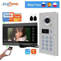 Jeatone 7Inch Wireless Video Intercom System for Home With FHD 1080P Camera Doorbell And Coder To Entrance Gate Tuya App-Connect