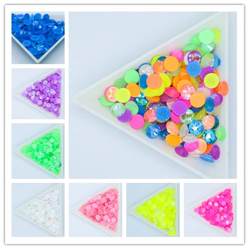 Luminous AB Colors Noctilucent Glitter Rhinestones Non Hotfix Neon Rhinestone Glass Strass Fluorescence Nail Art Decorations