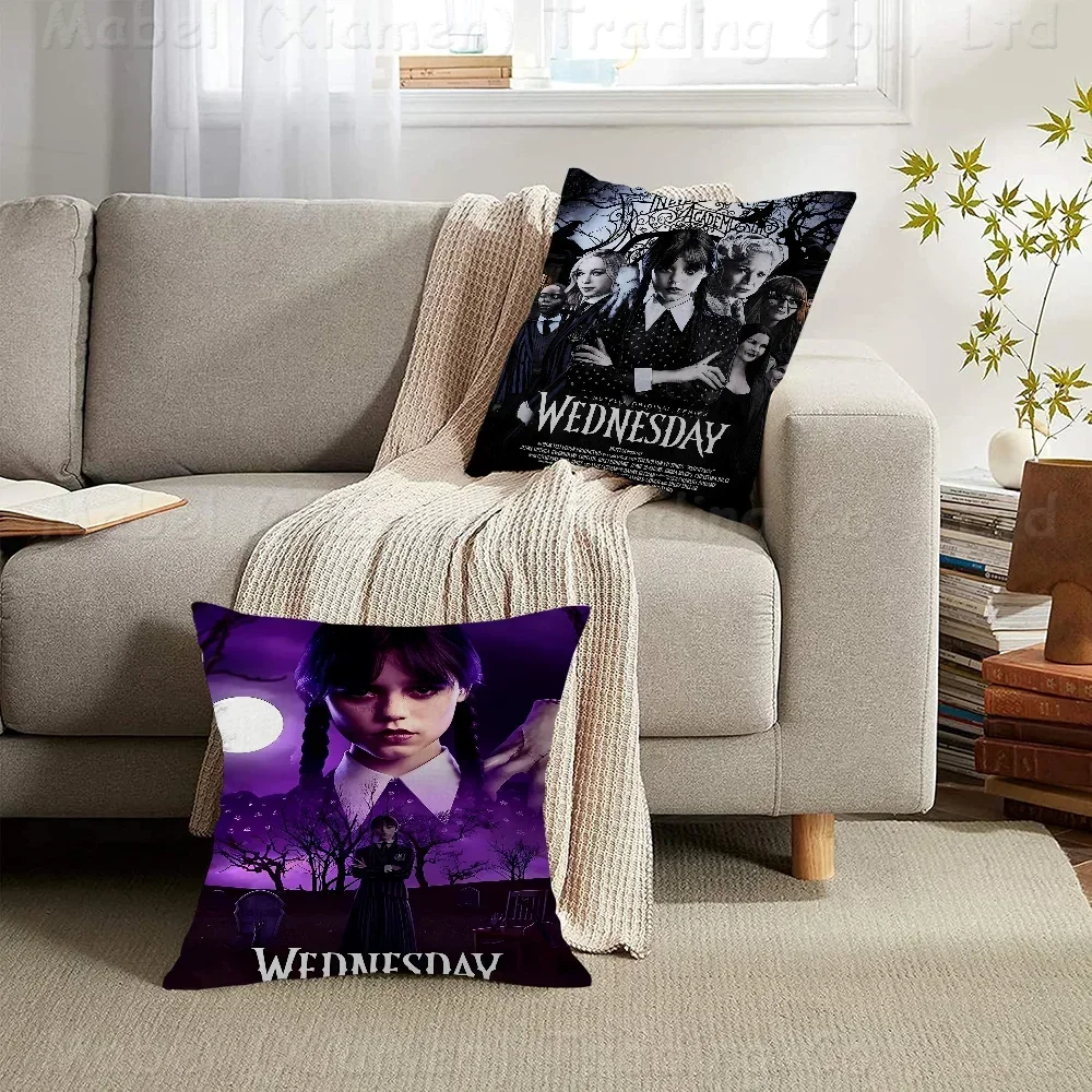 American Movie TV Wednesday Addams Personalized Picture Text Home Decorative Pillows Household Gifts 45x45cm