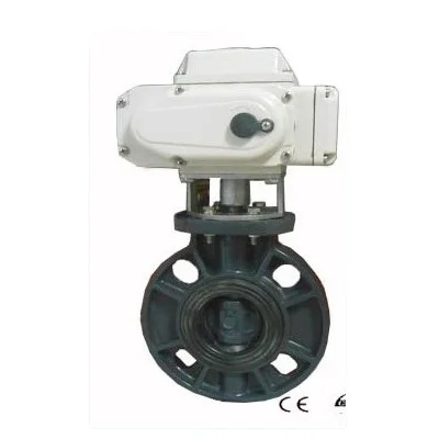 

220V butterfly Valve CTB 12V 24V DN50 DN80 DN100 DN400 Wafer UPVC Electric Upvc butterfly Valve