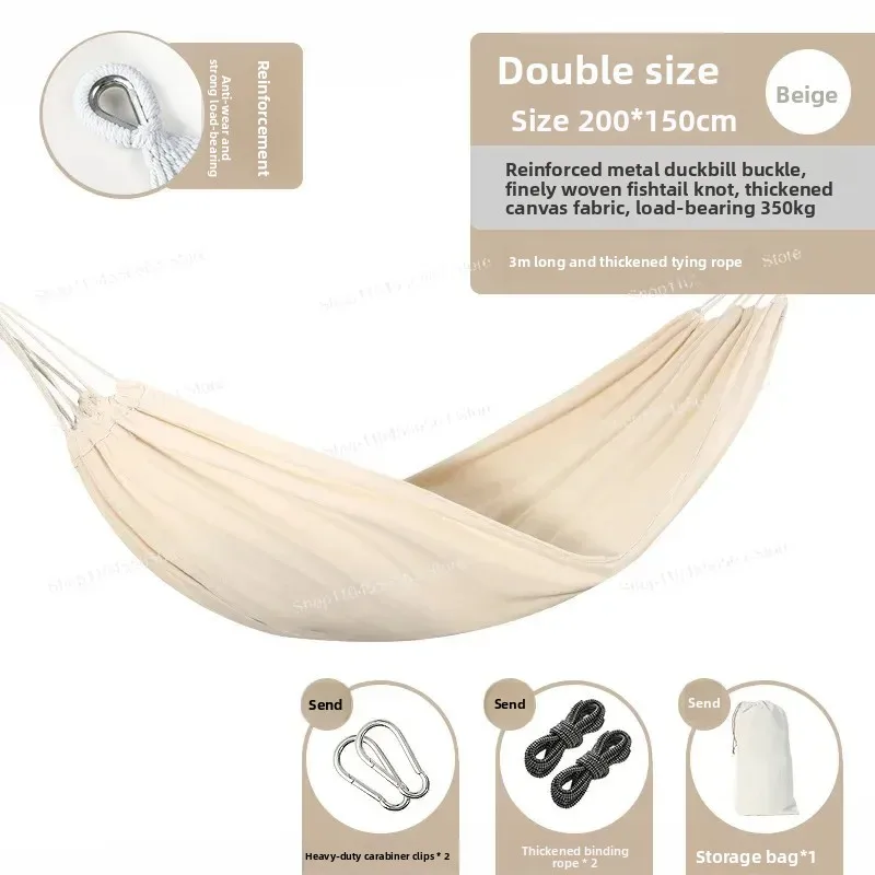 Children's Double Anti-Rollover Hammock Swing - Indoor/Outdoor Mesh Bed for Dormitory & Home Use