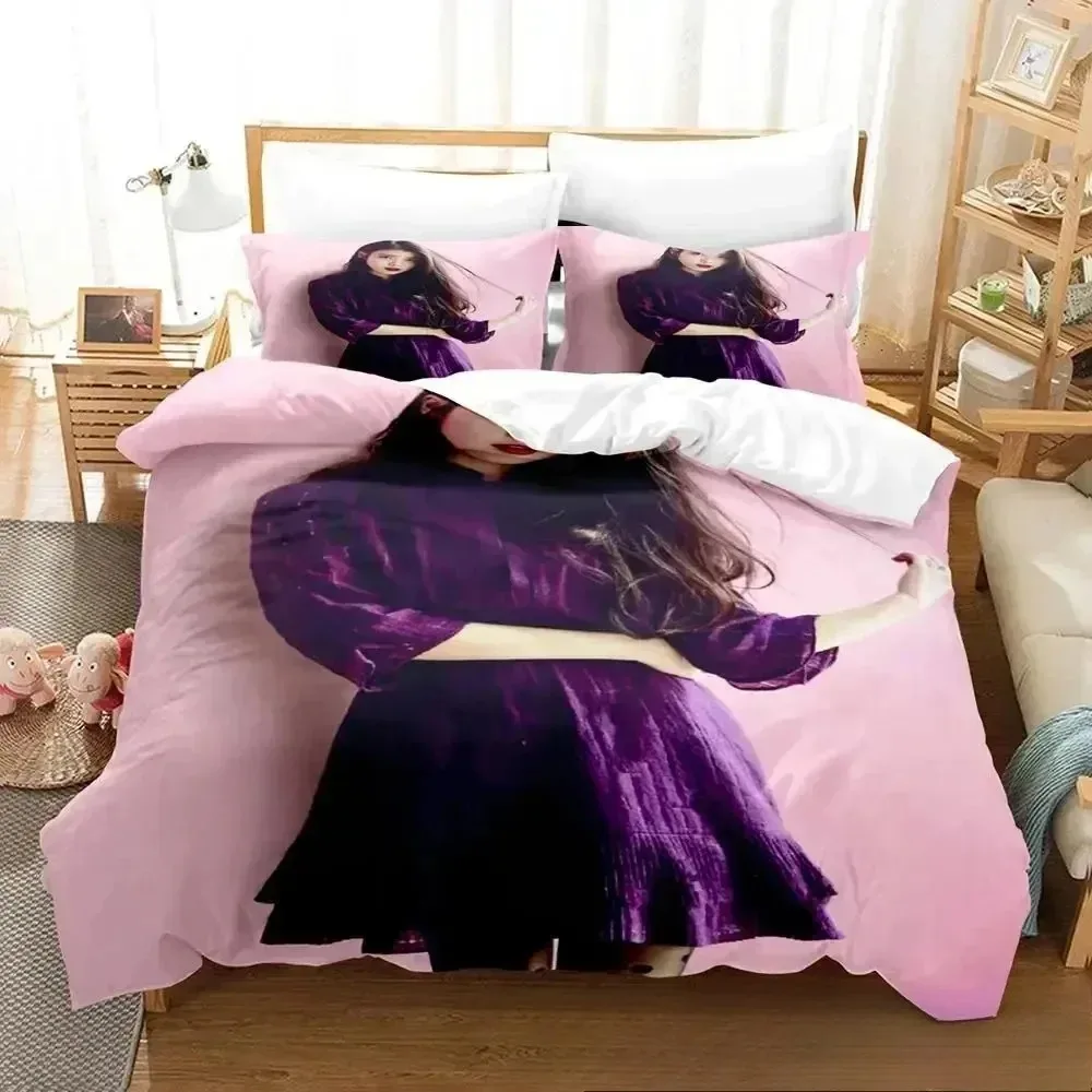3D Print Singer IU I Ji Eun Bedding Set Bedroom Soft Modern Bedspreads Comefortable Kids Duvet Cover Quilt Cover And Pillowcase