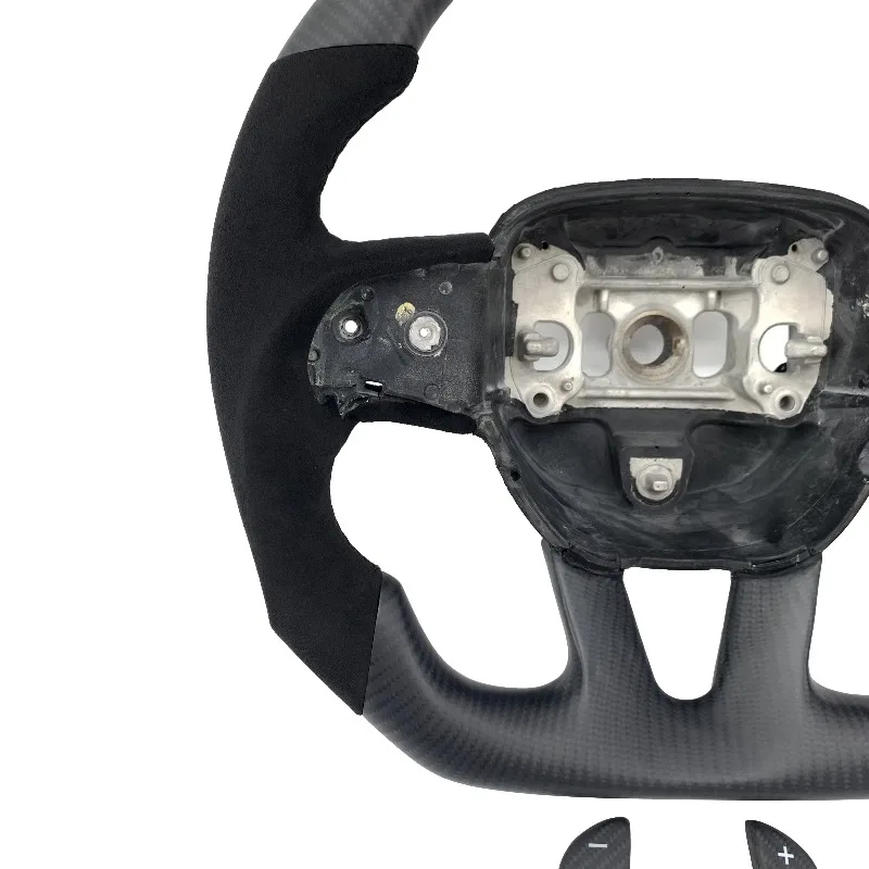 RPPF in Stock Direct Free Shipment for Dodge Charger Challenger Hellcat SRT 2015+ Matte Black Real Carbon Fiber Steering Wheel