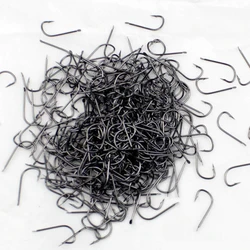 100pcs Small Fishing Hook 1#-10# Barbed Nobarb Uncircle No Eye Fishhook Tiny Black Carp Cuff Hooks Tackle pesca equipamentos