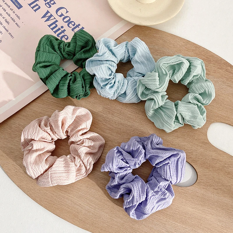 New Women Elegant Solid Wide High Elastic Hair Bands Ponytail Holder Hair Tie Sweet Soft Rubber Bands Fashion Hair Accessories