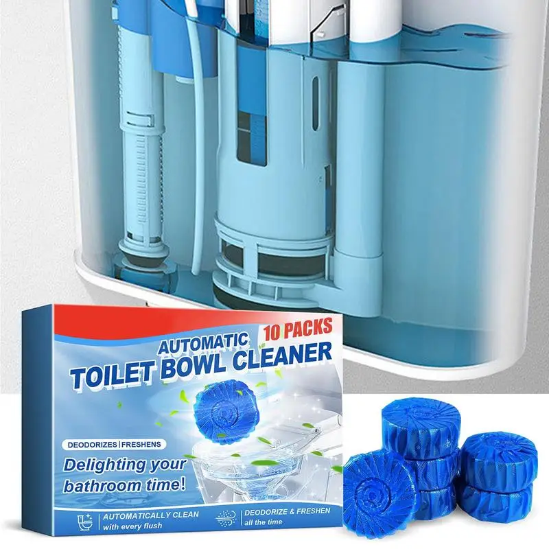 Toilet Bowl Cleaner Tablets 10Pack Bathroom Cleaning Supplies Bathroom Toilet Tank Cleaner Effective Quick Foaming Action For view 2