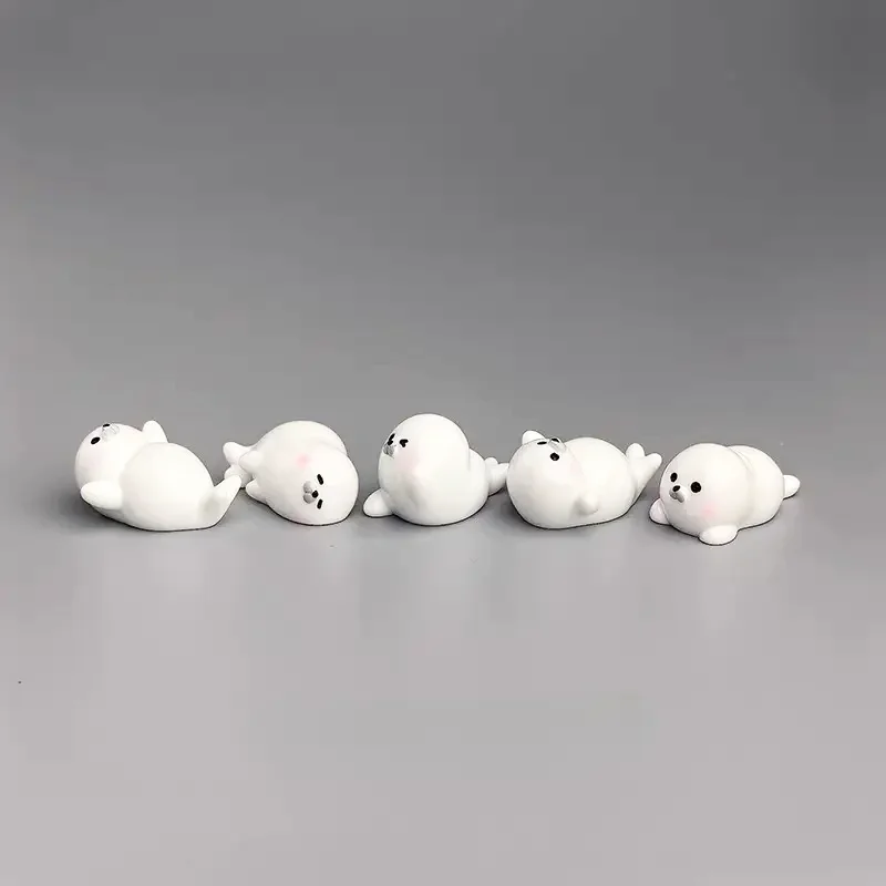 5/10 Pcs Cute Little Seal Figurines, Fairy Animals Miniatures, Micro Landscape DIY Craft Decoration Supplies