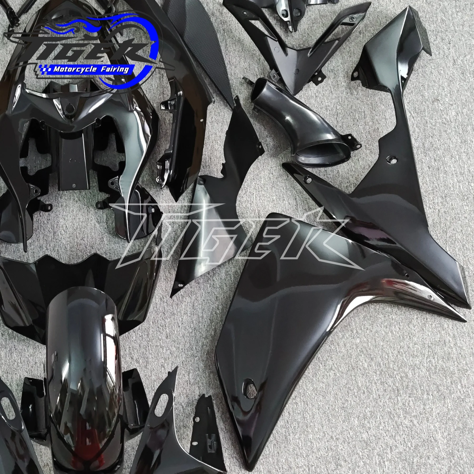 

New ABS Plastic Motorcycle YZFR1 2008 2007 Bodywork Set Custom Housing Glossy Black Fairing Kit Fit For YAMAHA YZF R1 07 08