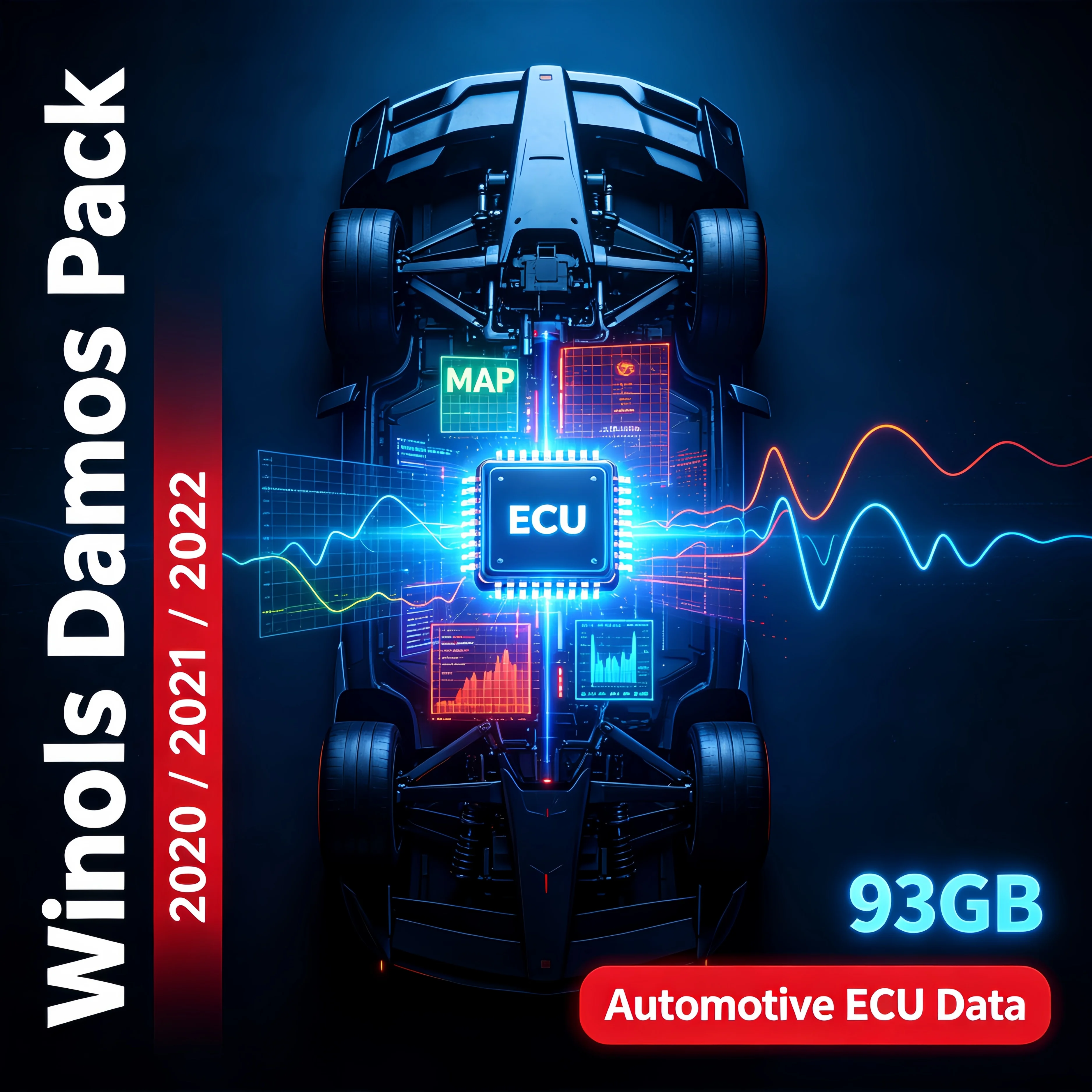 Newest 93GB WINOLS DAMOS Big Archive Mappack for WinOLS Software, Chip Tuning ECU Maps, Complete DAMOS & A2L All Data Files