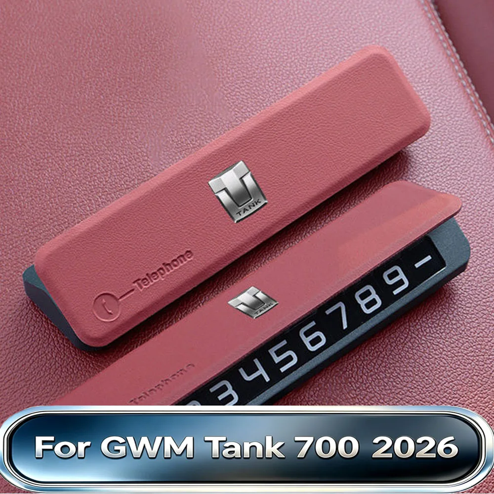 Fit For GWM Tank 700 2026 Hi4-T Luxury Temporary Parking Number Plate Moving Car Phone Card Premium Interior Upgrade Accessories