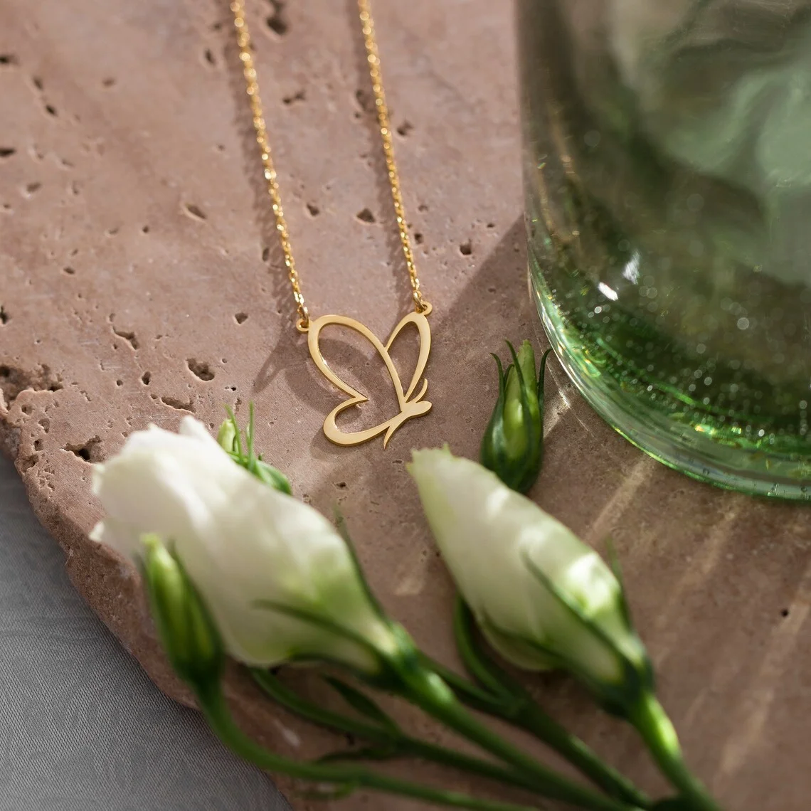 Stainless steel Butterfly Pendant Necklace for Women Stainless Steel Jewelry Gold Color Neck Chain Wedding Gift Wholesale 2024