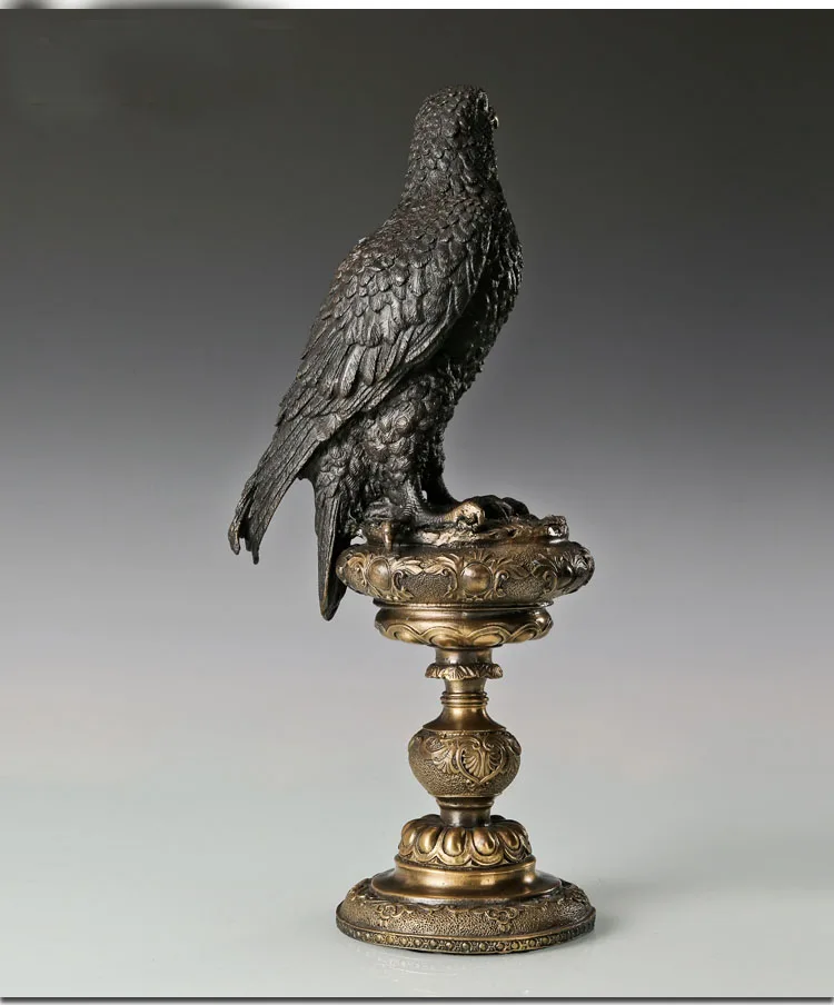 39CM Large--TOP business ART Success Auspicious Mascot Arabia Eagle Falcon hawk statue-HOME office company efficacious Mascot view 3