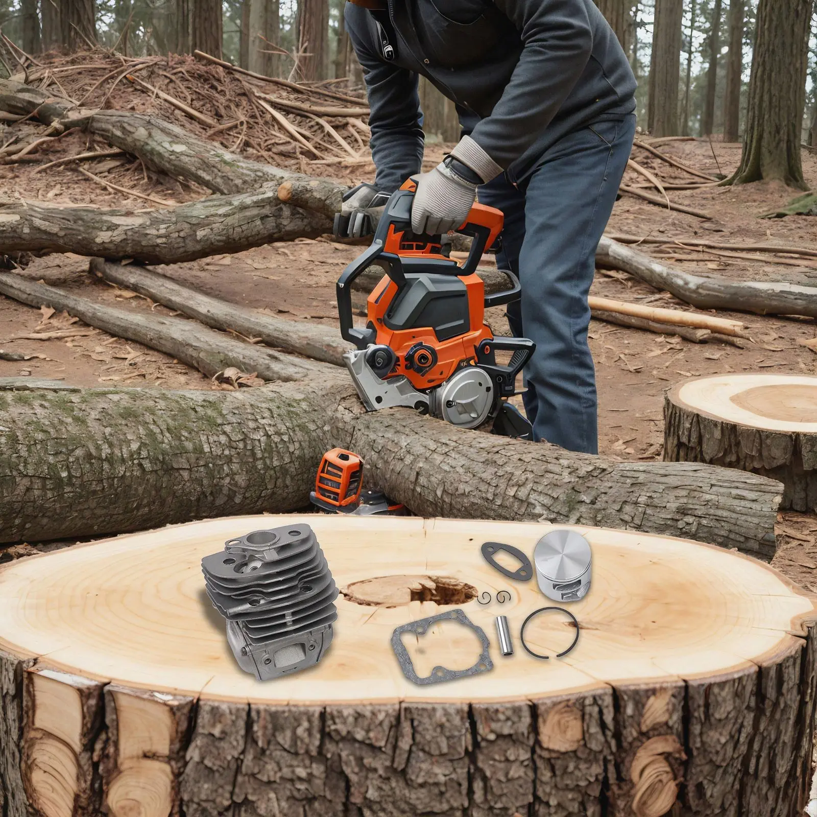 

Heavy-duty Performance Cylinder Piston Kit Versatile Chainsaw Repairs Complete Chainsaw Rebuild Kit Kit Chainsaw Repair