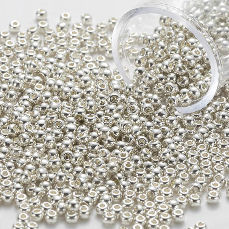 Round Czech  Glass Beads 11/0 Uniform 10Grams/Tube Metallic Colors Opaque  2mm Glass Seedbeads Perles