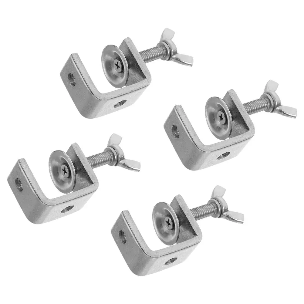 4Pcs Heavy Duty Mini Stainless Steel C Clamps Small U Clamps for Woodworking Mounting Craft Clamp C Clamp Metal U Bracket - view 2