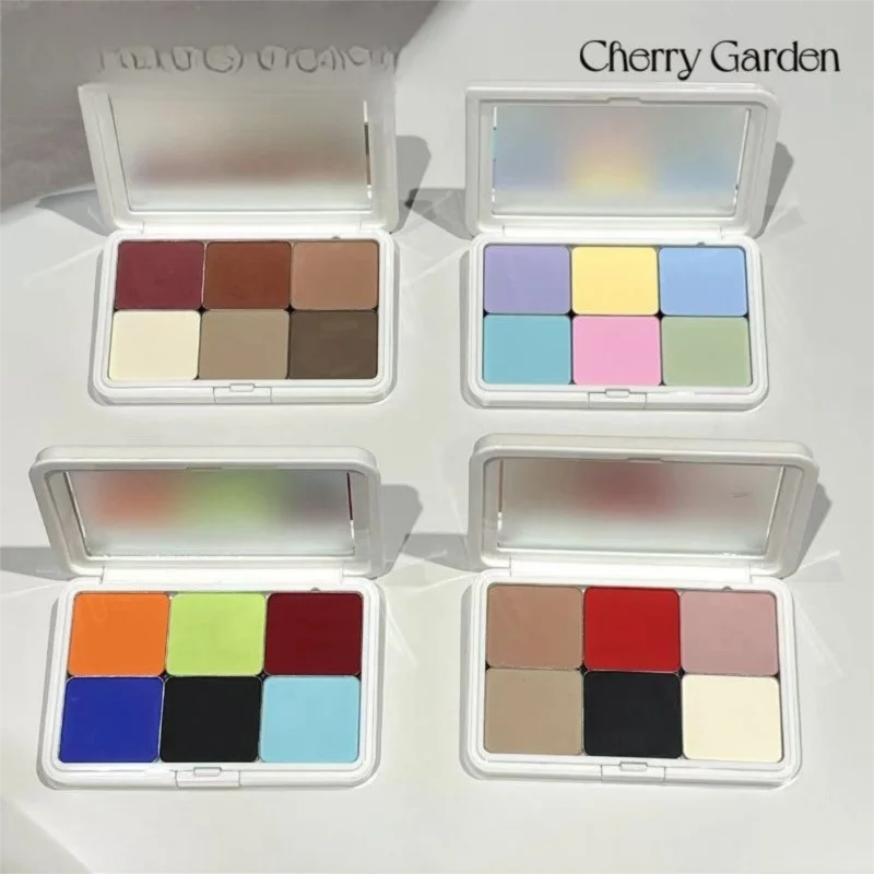 

Шестицветные тени Cherrygarden/Cg, красочная контрастная палитра, косплей, макияж, самособранный, долговечный, водостойкий, доступный