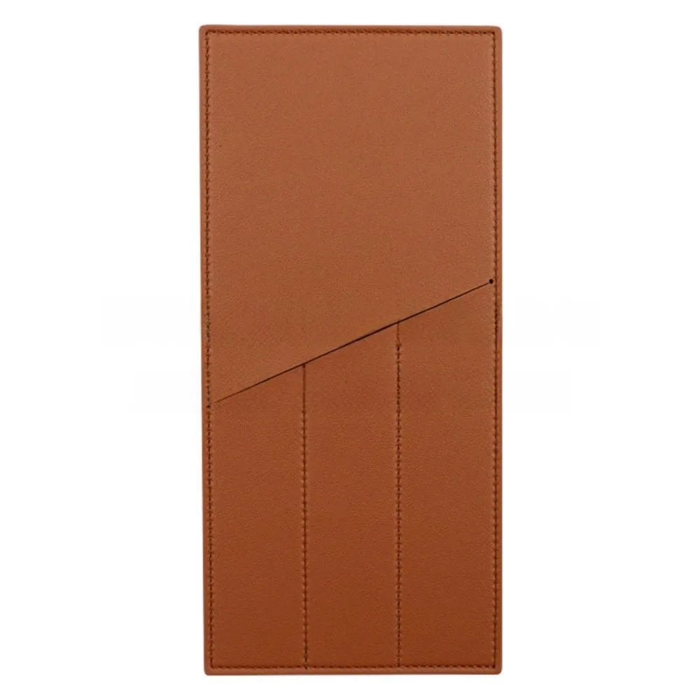 PU Leather Cutlery Storage Bag Simple Design Multi-functional Utensil Storage Pouch Rectangular 3 Pocket Forks Spoons Organizer