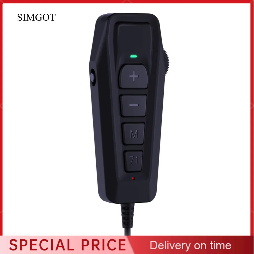 

SIMGOT GEW1 USB внешняя игровая звуковая карта с высококачественным набором DSP 7.1 объемный звук быстро регулирует эквалайзер с микрофоном
