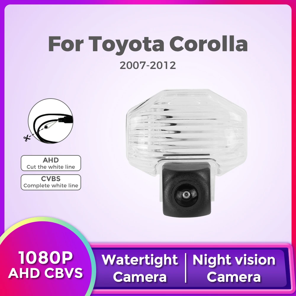 

НОВЫЙ 1080P водонепроницаемый 170 ° Широкоугольная автомобильная камера заднего вида Android ночного видения для Toyota Corolla 2007-2012 ﻿