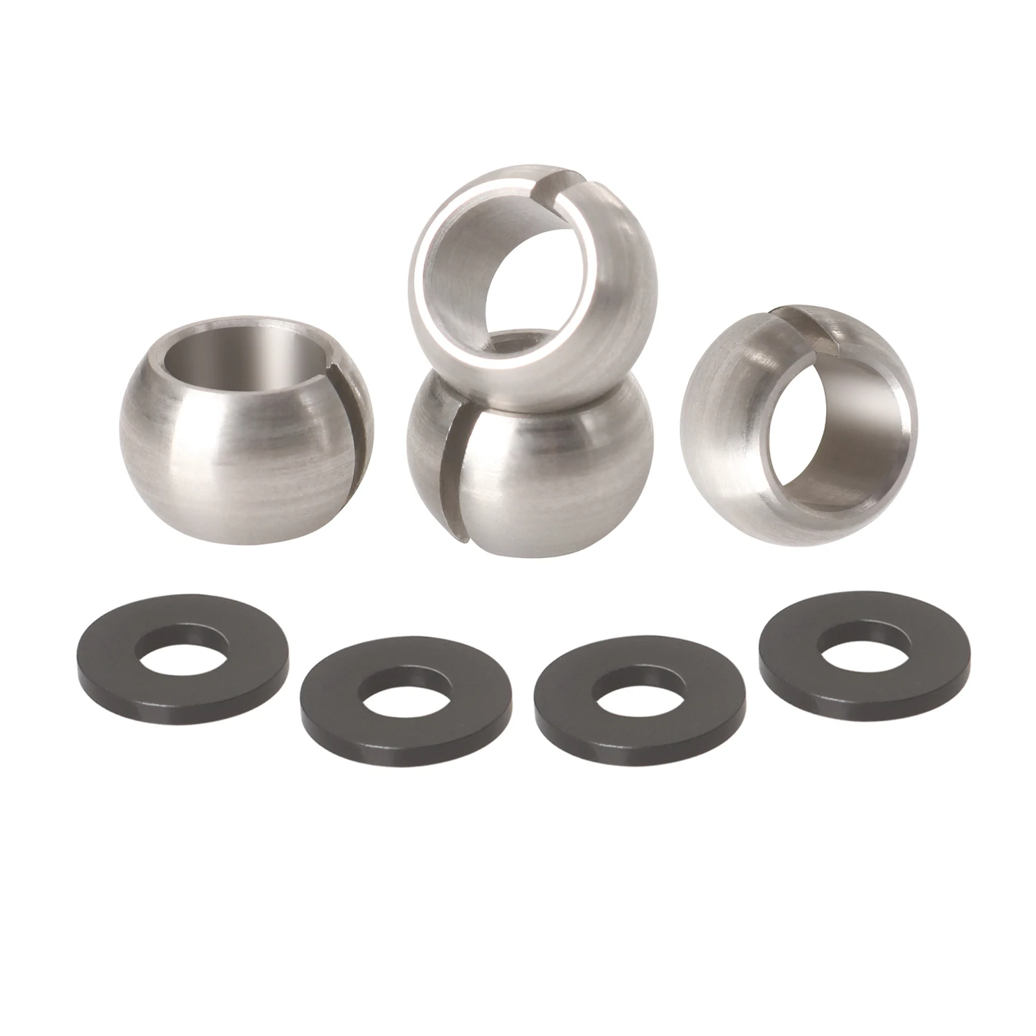 KYX Racing Bola de suspensión de baja fricción de acero inoxidable 4 Uds piezas mejoradas accesorios para 1/10 Tamiya MB01