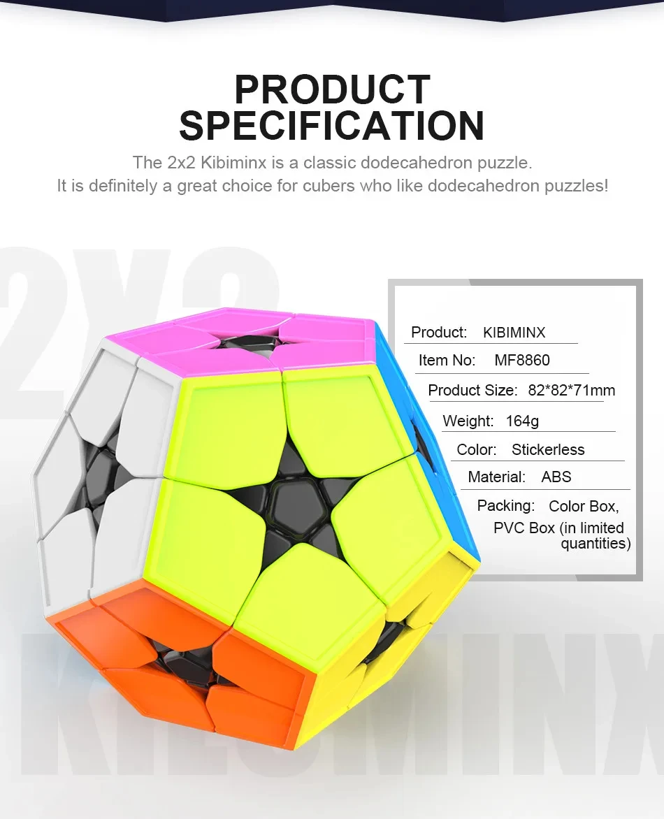 MoYu MeiLong Kilominx Meilong 2x2 Megaminx stickerless Magic Cube Kilominx Dodecahedron TOYS