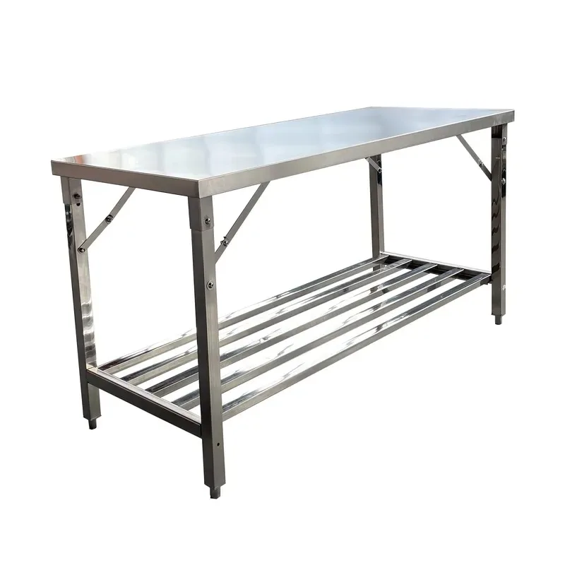 Heavy Duty Foldable Stainless Steel Bench Portable Industrial Household