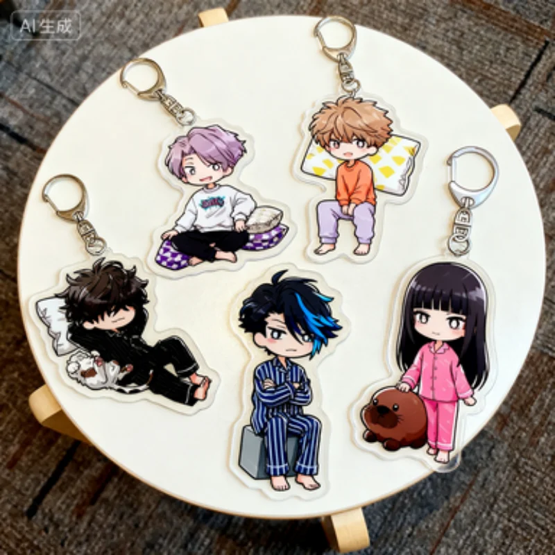 Anime Kamonohashi Ron no Kindan Suiri llavero acrílico decoraciones de bolso pequeño adorno personajes de dibujos animados regalos