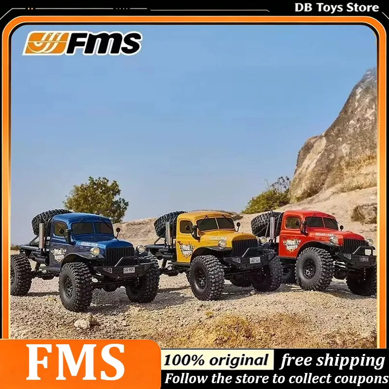 FMS 1/10 Atlas 4WD RS Rock Crawler Climbing Scale Retro Vehicle 2.4G Remote Control Truck Off Road RTR Brushed Hard Body