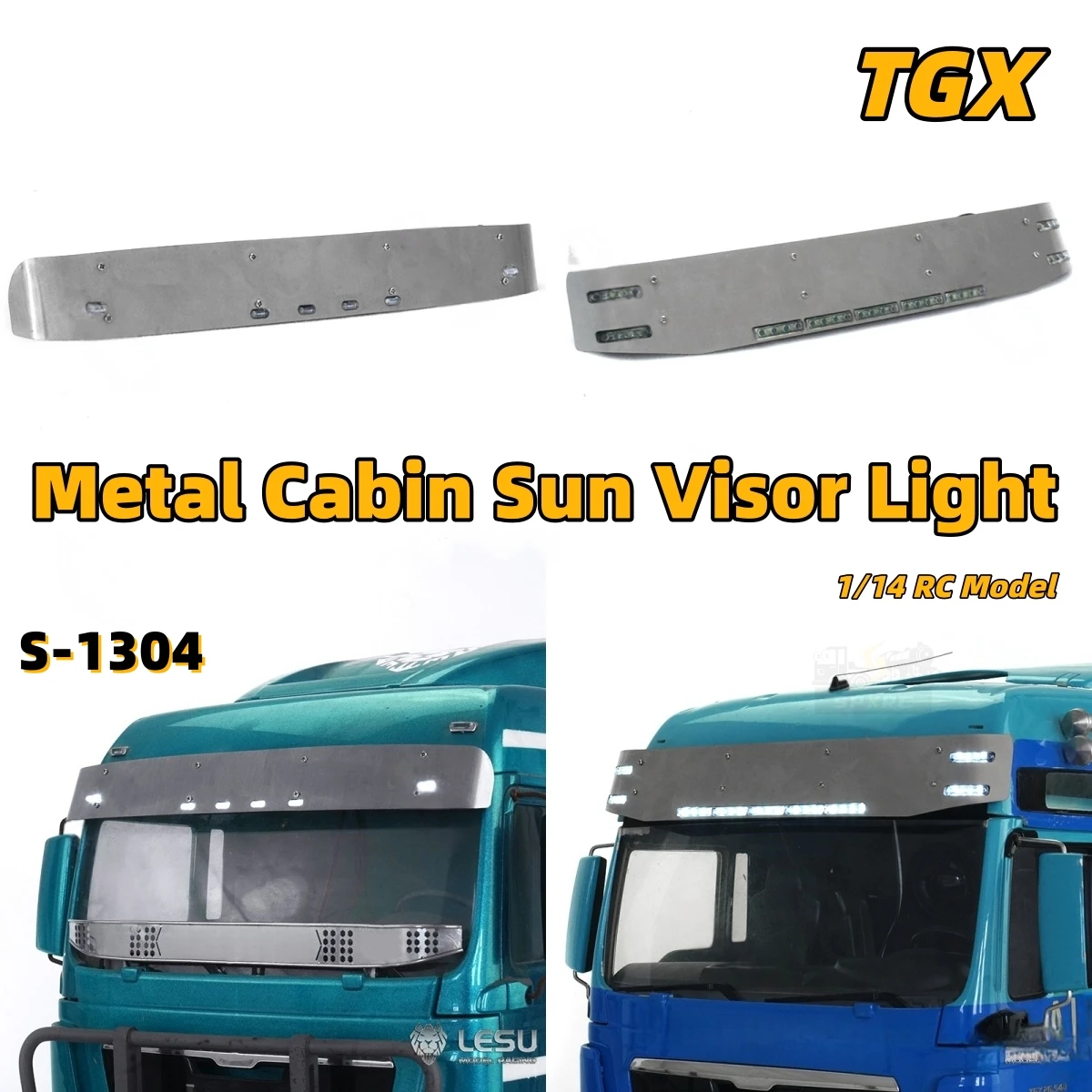 tgx-visiera-parasole-led-in-acciaio-inossidabile-s-1304-per-1-14-tamiya-rc-man-trattore-camion-telecomando-rimorchio-giocattoli-parti-fai-da-te