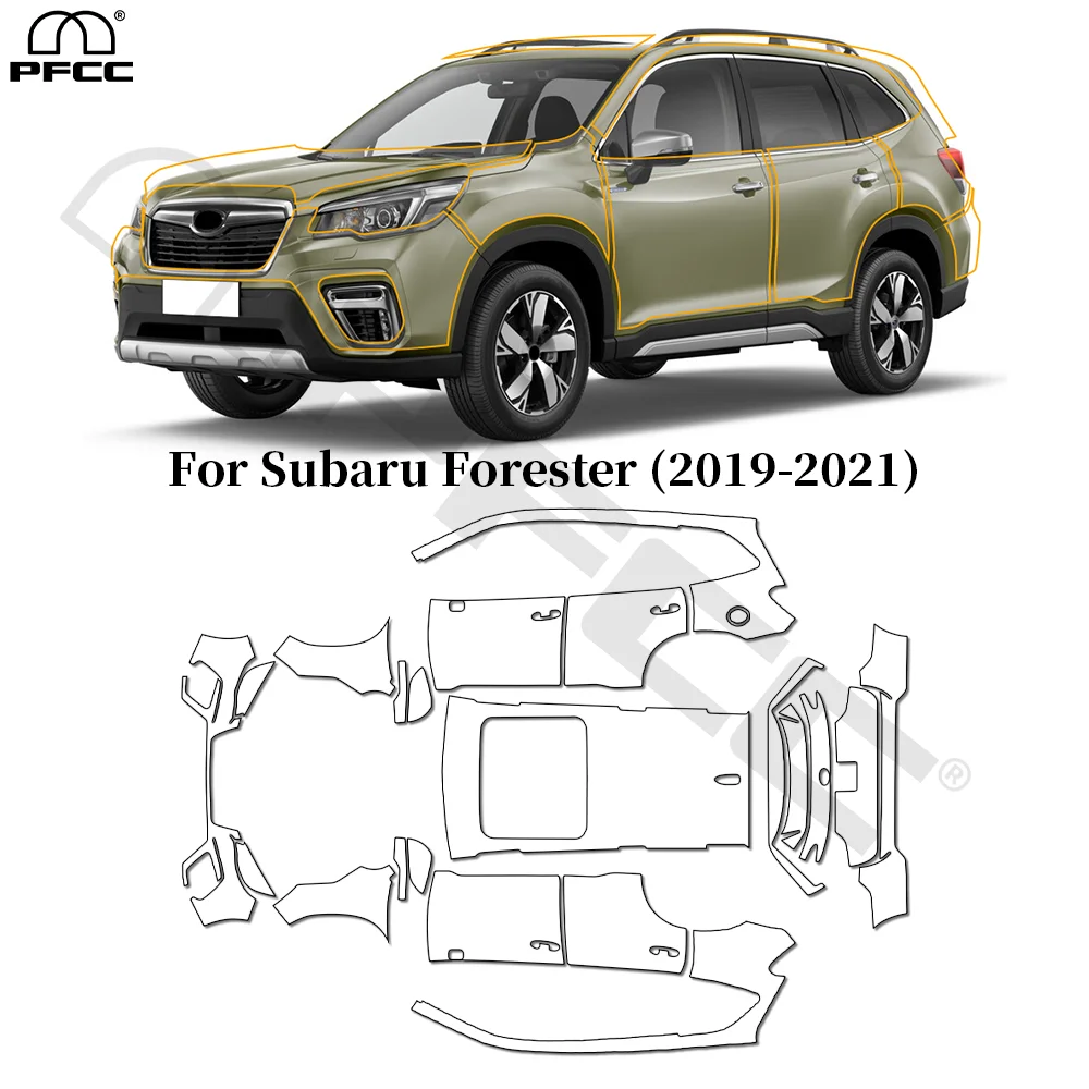 

For Subaru Forester 2019-2021 TPU Paint Protection Film Anti-scratch Pre-cut PPF Car Body Clear Bra Resistant Invisible Cover