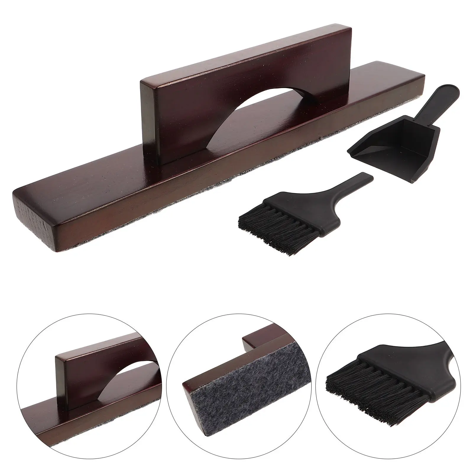 

1Set Shuffleboard Table Cleaning Kit Soft Bristles Brush Broom Dustpan Lightweight Shuffleboard Court Cleaning Tool Sand