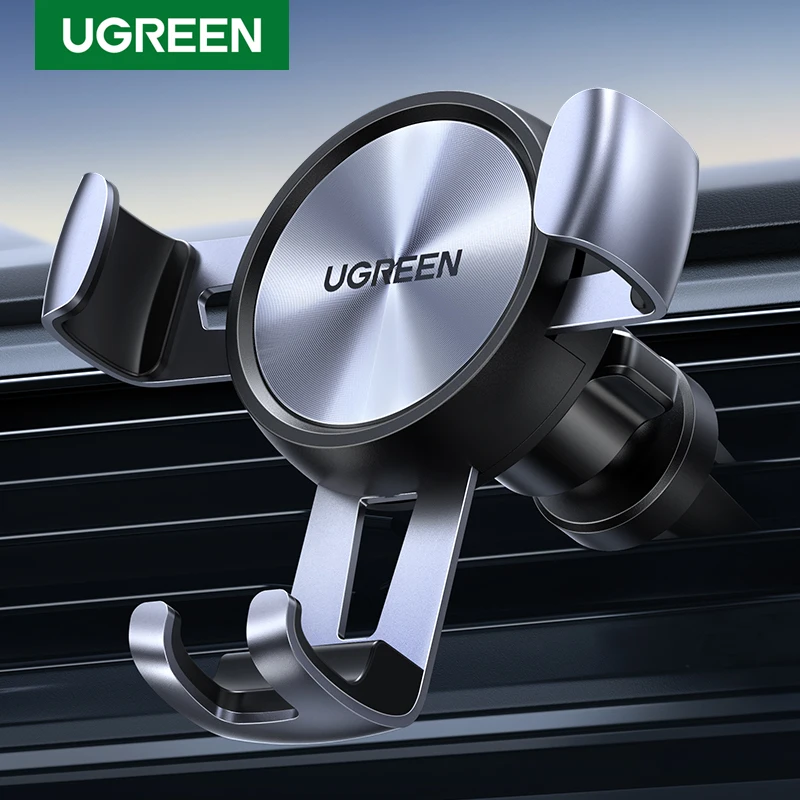 Ugreen Car Phone Holder for Mobile Smartphone Support Cell Phone Stand for iPhone 15 14 Pro Auto Vent Mount Gravity Holder Stand