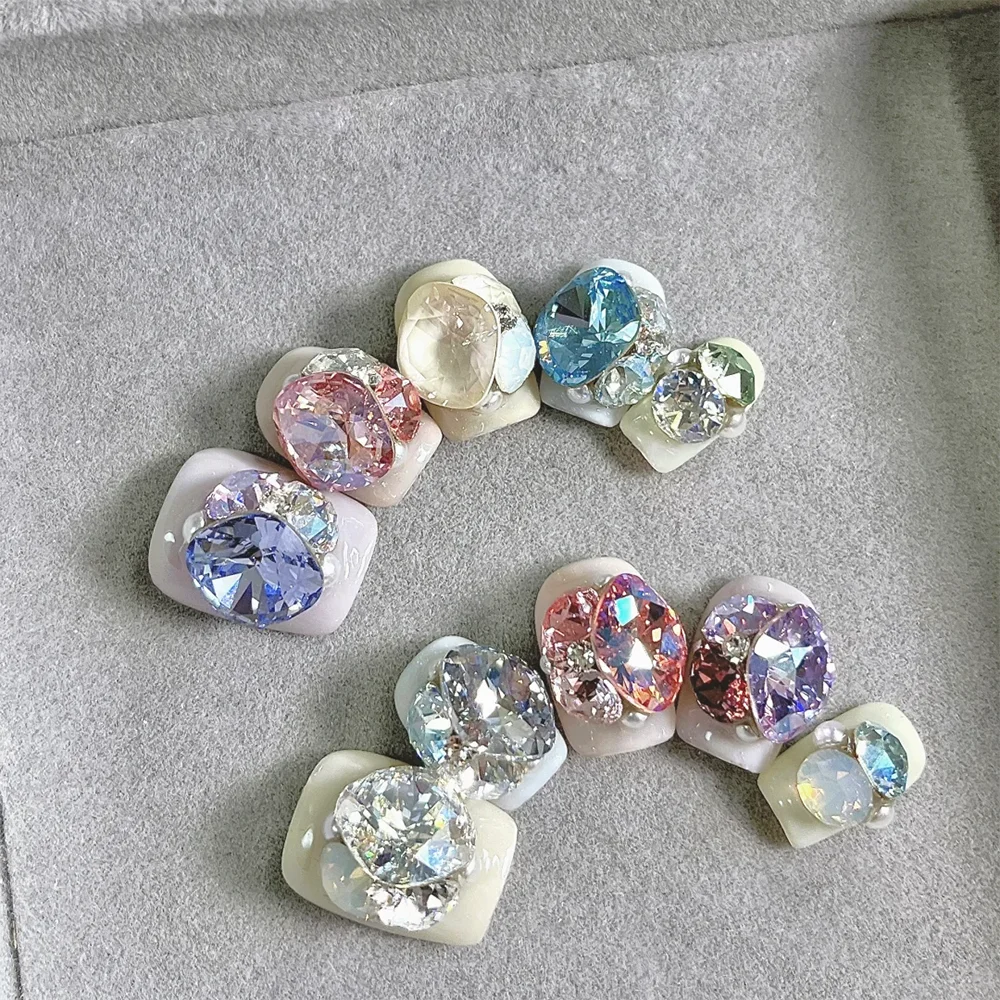 50Pcs Mix Color Cushion Cut Glass Fancy Rhionestones cristalli per unghie fai da te gioielli che fanno decorazioni pietre per artigianato indumento