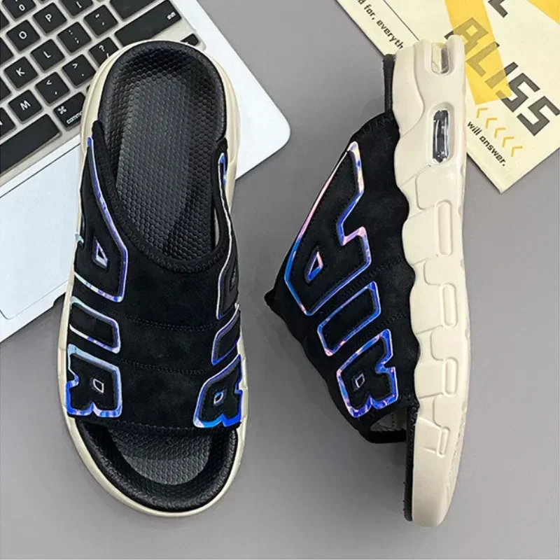 2024 Men Casual Sports Slippers Original Luxury Brand Air Cushion Slippers for Men Outdoor Non-slip Breathable Open-Toe Sandals