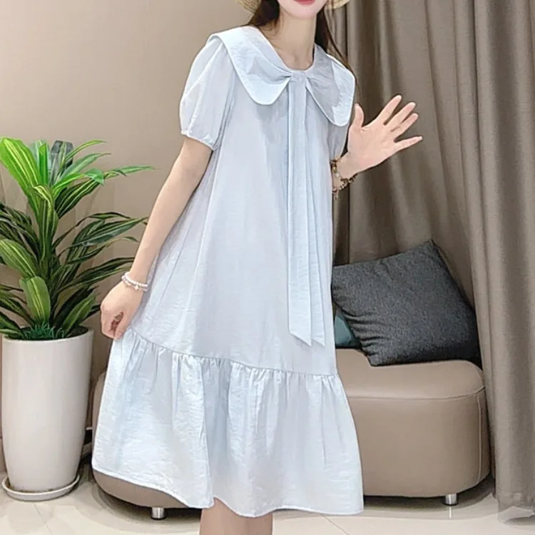 vestido-de-maternidad-azul-para-mujer-corte-en-a-verano-2026-con-cuello-peter-pan