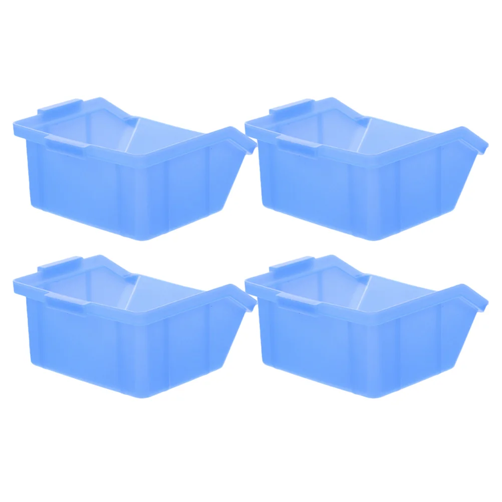 4 Pcs Tool Box Boxes Storage Bins Drawers Component Plastic Snack Warehouse Supplies