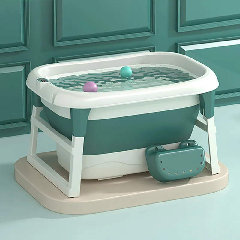 Children's Folding Tub, Baby Bath Tub, Bath Tub, Temperature Measurement, Swimming, Sitting and Lying Down, Home Size Plus