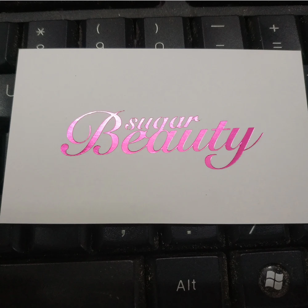 Customized Logo Gold Foil Business Card, Name Cards, Hot Stamping Logo, Printed Cards, Thank You Card, 300g