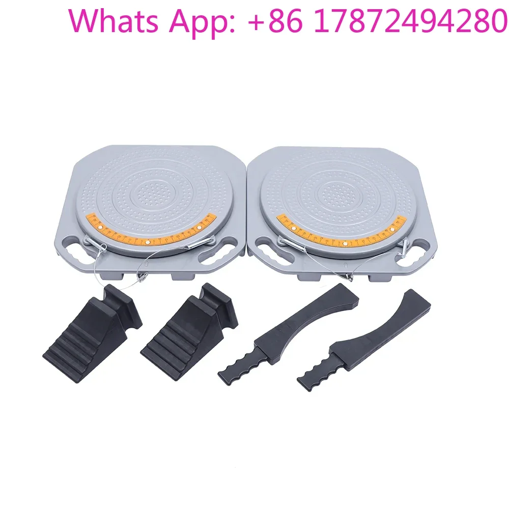 Hot Selling 2Pcs Magnesium Alloy Car Wheel Alignment Turntable Plate with Angle Meter