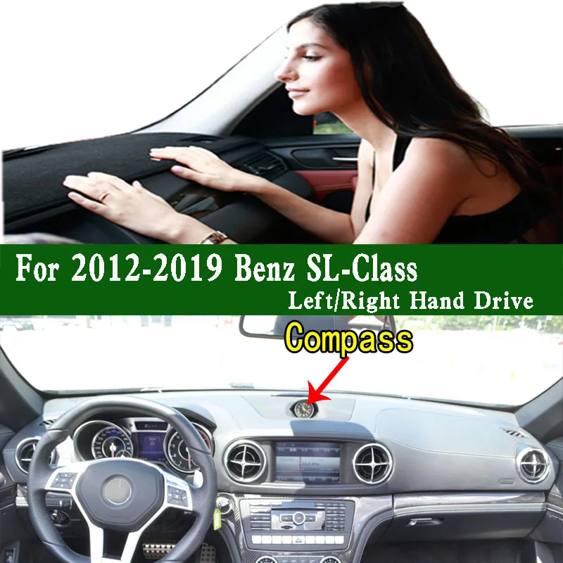 

Для 2012-2019 Mercedes-Benz SL-Class R231 Dashmat Коврик для приборной панели Крышка приборной панели Изоляционная солнцезащитная защитная накладка